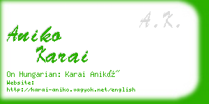 aniko karai business card